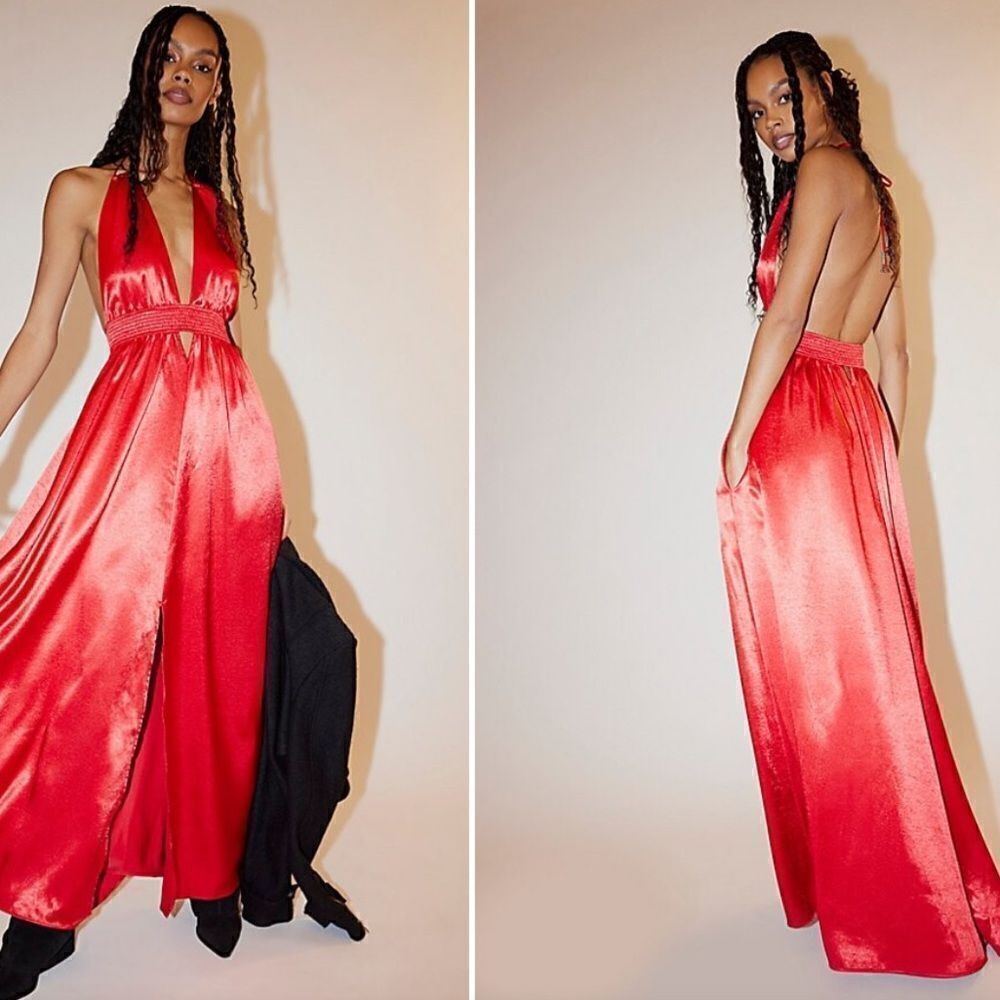 Free People Look Into The Sun Gown/ size L - Picture 3 of 11